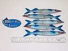 Ballyhoo Soft Bait Trolling Lures, (5) 9.5 Saltwater Lures, Blue/Red