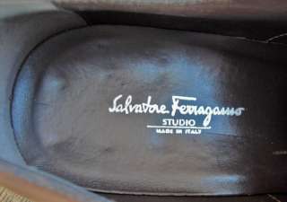 SALVATORE FERRAGAMO BROWN CAP TOE OXFORD DRESS SHOES 11 11.5 D MENS 