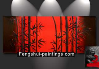 Original Abstract Art Bamboo Oil Painting Canvas Art  