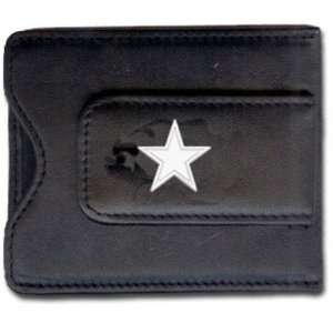   Plated Leather Money Clip with Credit Card Holder