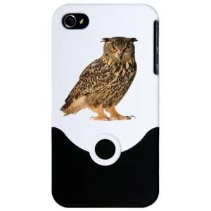  iPhone 4 or 4S Slider Case White Eurasian Eagle Owl 