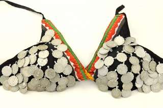 Banjara Belly Dance tribal Real Coins BRA 804k1 size S  