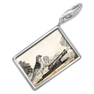 FotoCharms Bird gun   Charm with Lobster Clasp For Charms Bracelet 