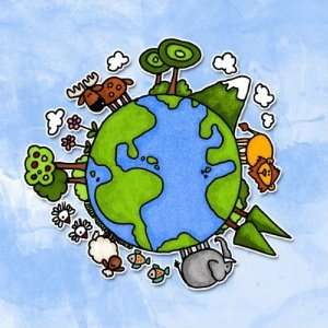  earth Round Stickers Arts, Crafts & Sewing