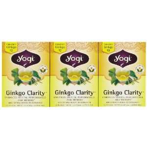 Yogi Tea Ginkgo Clarity, Herbal Supplement, Tea Bags, 16 ct, 3 pk