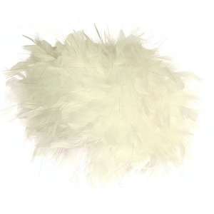  White Feather Wig with Pearl Tinsel 