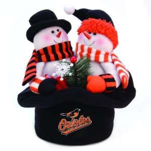  12 MLB Baltimore Orioles Snowmen Top Hat Table Christmas 