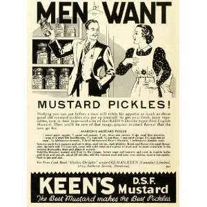 1938 Ad Colman Keen Limited Mustard Pickles Seal Jar Marion Recipe 