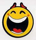 WD82 CUTE ICON YELLOW SMILE BIG TEETH LOGO CAR BUMPER STICKER DECAL 3 