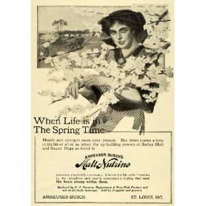  1911 Ad Life Spring Time Anheuser Busch Malt Nutrine 