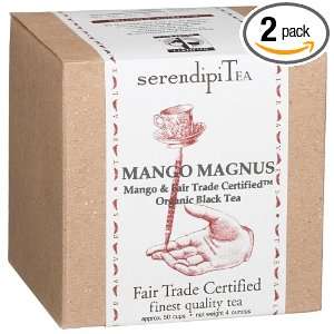 SerendipiTea Mango Magnus, Organic Indian Black Tea & Organic Mango, 4 