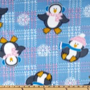   Penguin Plaid Blue/Grey Fabric By The Yard Arts, Crafts & Sewing