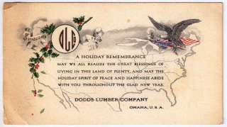 Omaha, NE, Ink Blotter, Dodds Lumber Company, Est 1900  