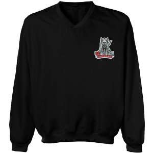 NCAA South Dakota Coyotes Black Logo Applique Microfiber Windshirt 
