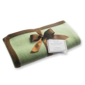  SwaddleDesigns Cashmere Baby Blanket   Lime with Mocha 