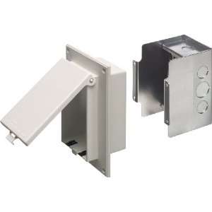 Arlington DSBHR1C 1 Metal Electrical Box with Non Metal Cover for Flat 