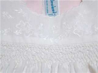 HAND~EMBROIDERED BATISTE CHRISTENING GOWN SET~NB/3M  