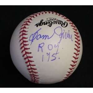  Sam Jethroe Signed Baseball   inscribed R O Y PSA DNA 