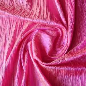  44 Wide Pink Crushed   Art Silk Fabric By the Yard Arts 