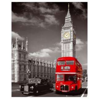 POSTER  London   Big Ben, Bus and Taxi   Mini  NEW  