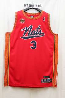   Red Navy Allen Iverson #3 Authentic Throwback Jersey (56) NEW  