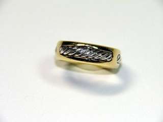   & STERLING SILVER DAVID YURMAN THOROUGHBRED CABLE INSET RING  