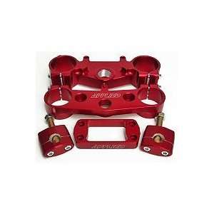 02 03 HONDA CRF450R APPLIED FACTORY CLAMP SET WITH RUBBER MOUNTED BAR 