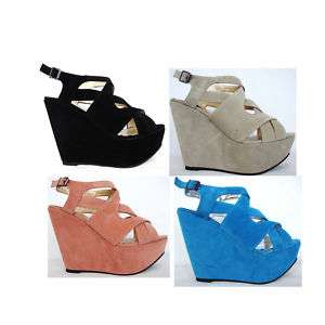NEW LADIES KOI HW 4 PLATFORM WEDGE OUTGOING PARTY SHOES  