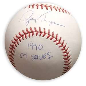  Bobby Thigpen Signed Saves Official Baseball Sports 