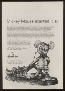 1971 Mickey Mouse & Pluto sterling figure Halls ad  