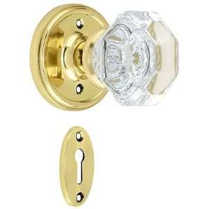  Classic Rosette Mortise Lock Set With Waldorf Crystal 