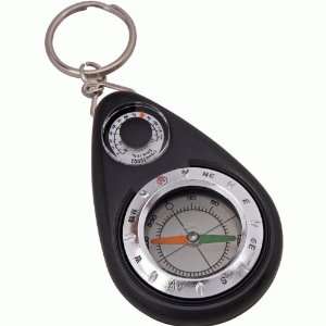  Keychain Compass W/thermometer