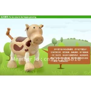  imported toys wisdom cubic cows animal figurines fine wooden 