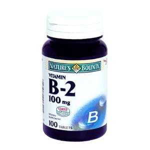  Natures Bounty Vitamin B2, 100mg, 100 Tablets Health 