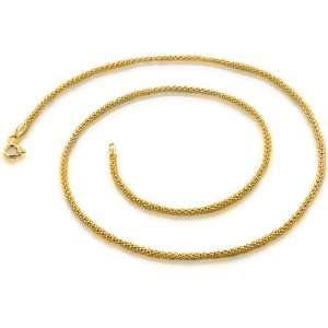 Bling Jewelry Gold Vermeil Coreana Popcorn Italian Chain 016 Gauge 16 