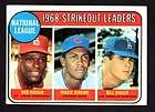 1969 Topps Holiday XMAS Rack Pack Strikeout LEADERS Bob GIBSON Fergie 