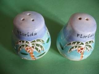 VTG FLORIDA Souvenir Salt & Pepper Shakers . Palm Trees. Good 