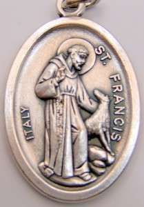 Saint St Francis Of Assisi Italian Made Medal Catholic Religious 