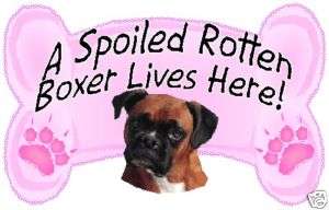 Boxer Dog Spoiled Rotten Funny Magnet  