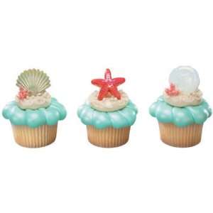  Luau Sea Shell Cake Rings Party Supplies Toys & Games