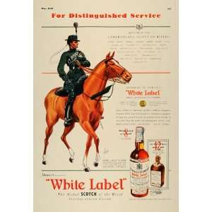  1938 Ad Dewars White Label Scotch Scotsman on Horseback 