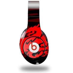  Dragon Red on Black Decal Style Skin (fits genuine Beats Studio 