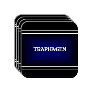   Name Gift   TRAPHAGEN Set of 4 Mini Mousepad Coasters (black design