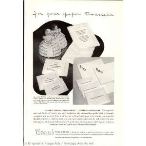  1953 Cranes for your paper trousseau Vintage Ad