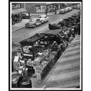 Pushcart market on Belmont Avenue,Brooklyn,New York City,N.Y.,1960 