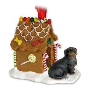  NEW Dachshund Black Ginger Bread House Christmas Ornament 