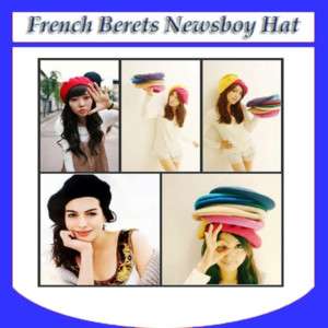 9COLORS Women Tam Wool French Berets Newsboy Hat Cap  