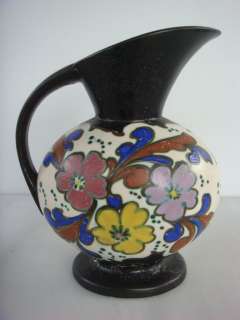 CM Bergen 825 Art Deco Pottery Pitcher Vintage  