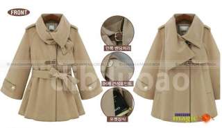 Women Gossip Girl Bowknot Overcoat Outwear Coat New 029  