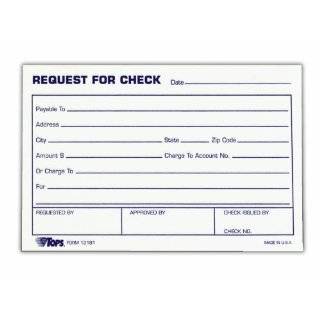 TOPS Check Request Forms, 4 x 6 Inch, 100 Sheets, 2 Pack, White (12181 